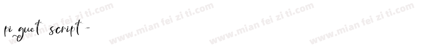 piguet script字体转换